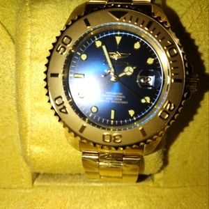 New Invicta gold and blue watch